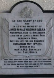 Ronald Faed memorial, New Galloway
